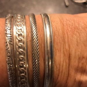 Hand crafted Sterling Silver Cuff bracelets